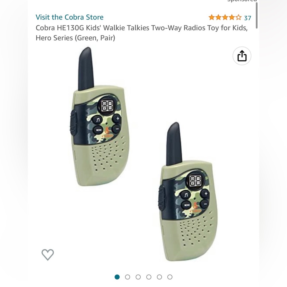 Cobra Hero Series- 2 pack Walkie Talkie Radio for kids